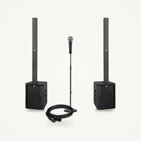 HK Audio POLAR 15 MK2 Pair + Shure SM58 + K&M 260/1 + Hosa XLR Complete Live PA Set