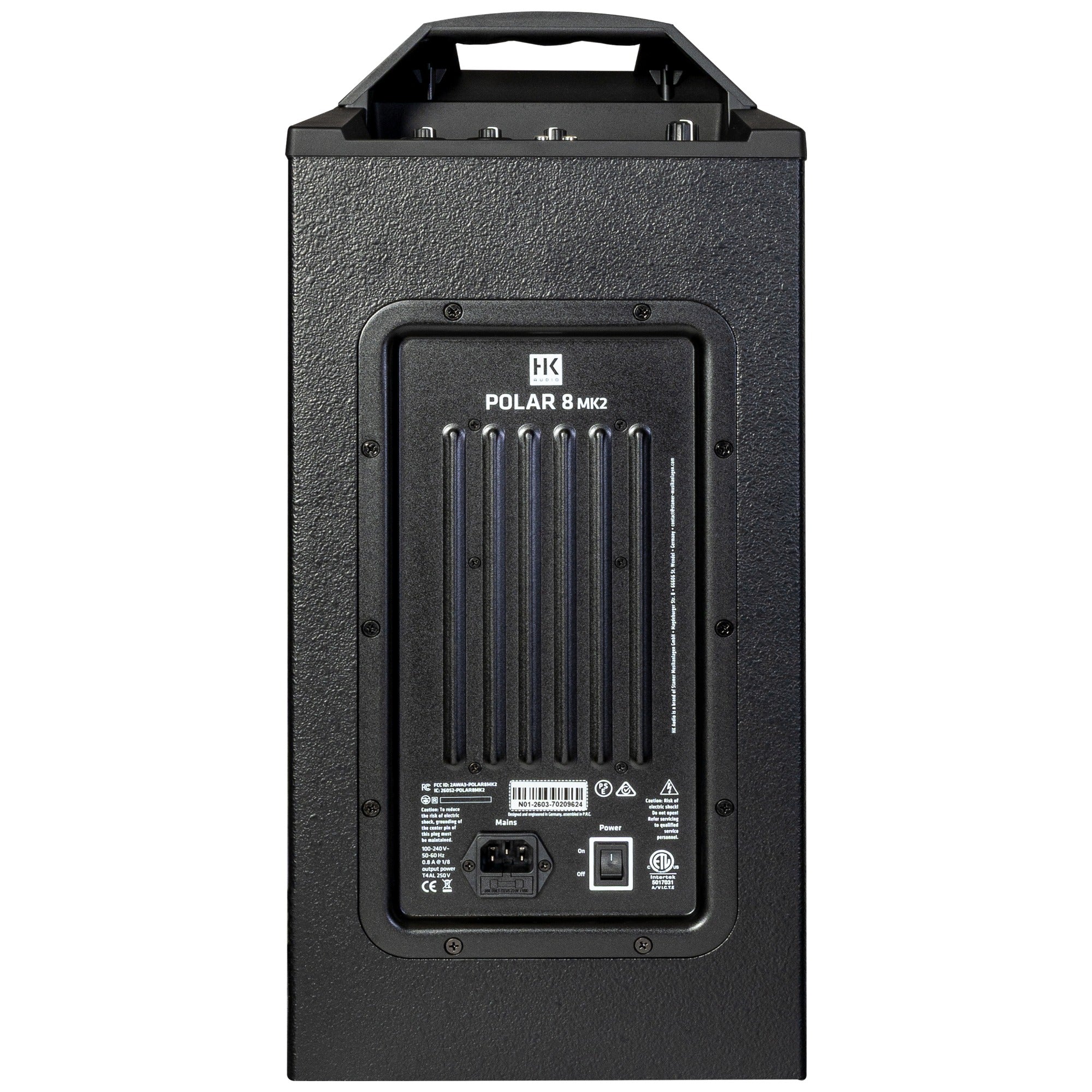 HK Audio Polar 8 MK2 - subwoofer back panel / mixer inputs