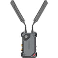 Hollyland Cosmo C2 wireless video transmitter attached to camera for high-quality wireless video transmission.