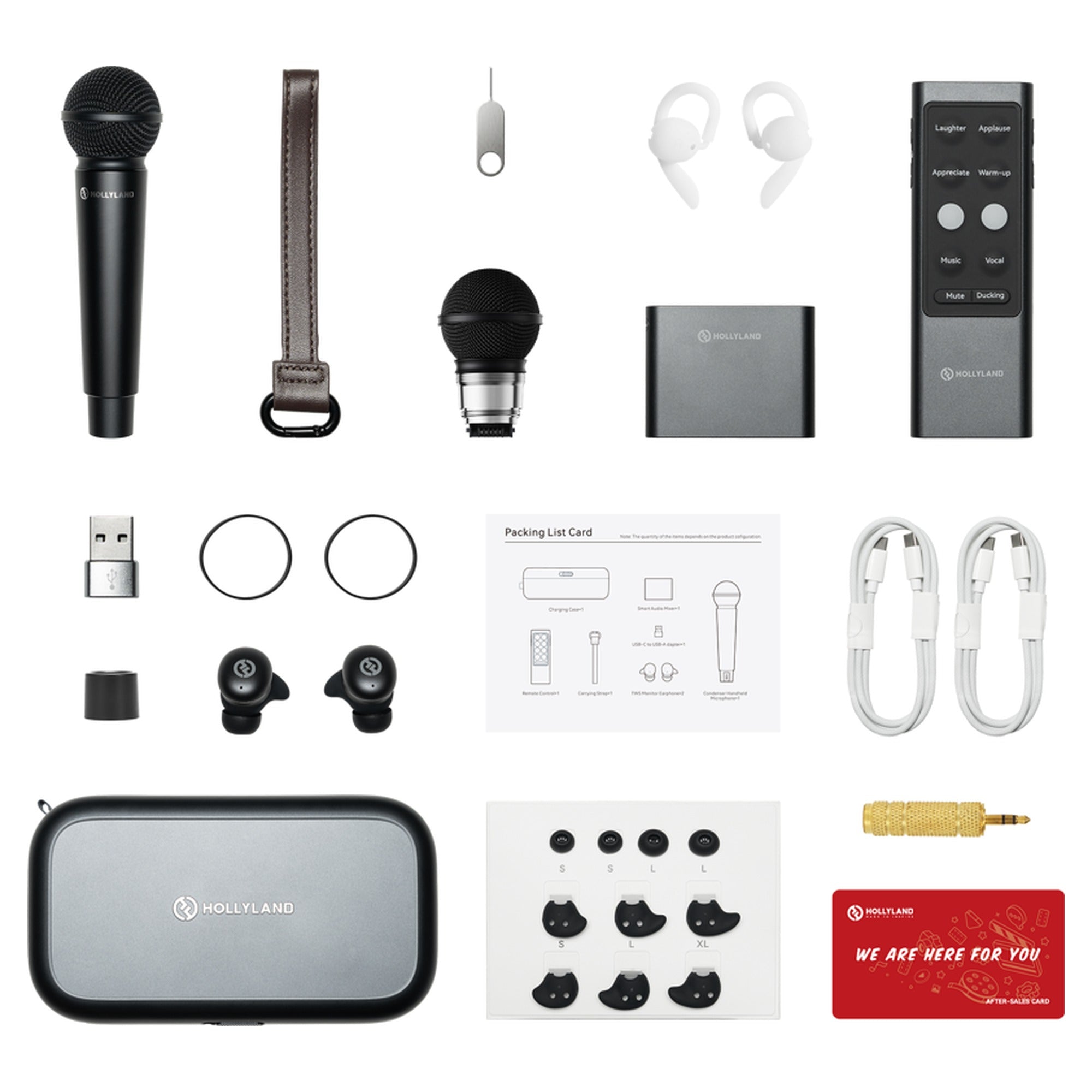 Hollyland MELO P1 Ultimate Combo, package contents with dynamic capsule