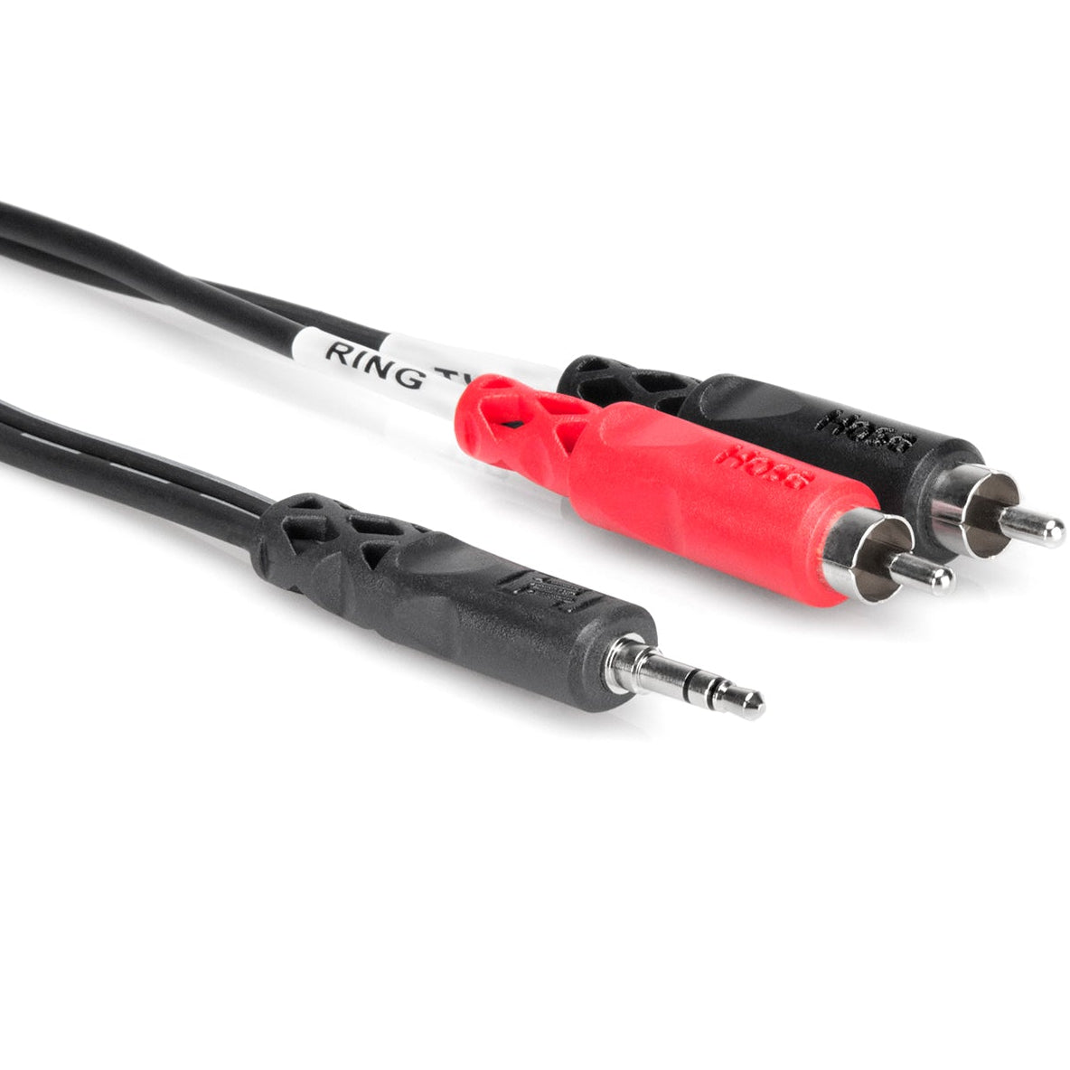 Hosa CMR-206 3.5mm TRS - Dual RCA Y-Cable 2m, full cable view