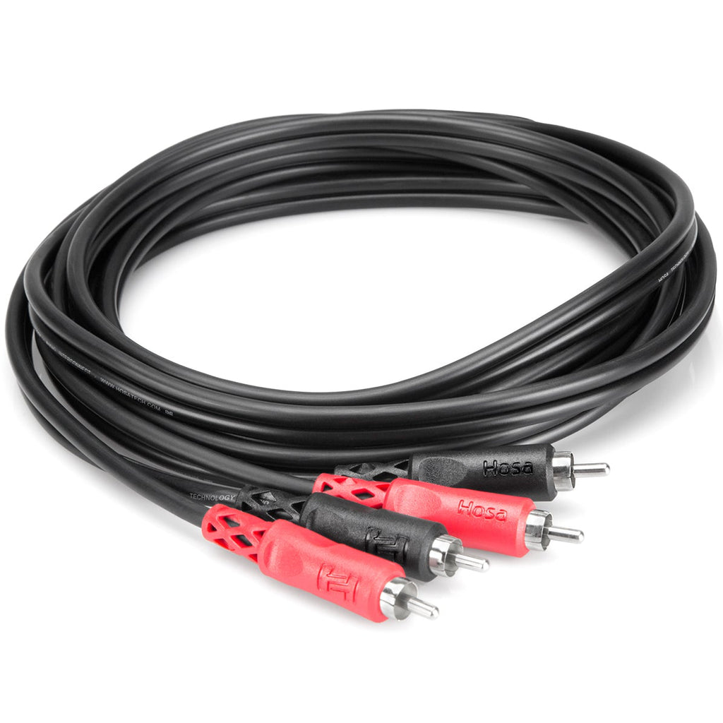 Hosa CRA-204 Dual RCA - Dual RCA Cable 4m rca - rca cables, coiled cable