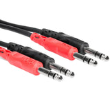 Hosa CSS-200 Dual 6,3 mm TRS – Dual 6,3 mm TRS stereokaabel
