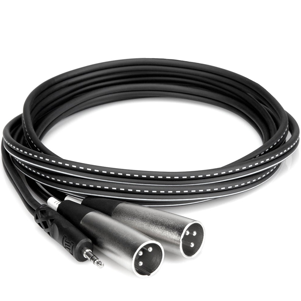 Hosa CYX-403M 3.5mm TRS - Dual XLR-Male Y-Cable 3m trs - xlr cables, coiled view