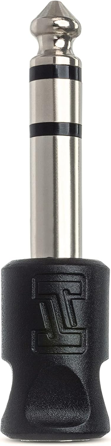 Hosa GPM-103 3.5 mm to 6.3 mm TRS adapter, in black