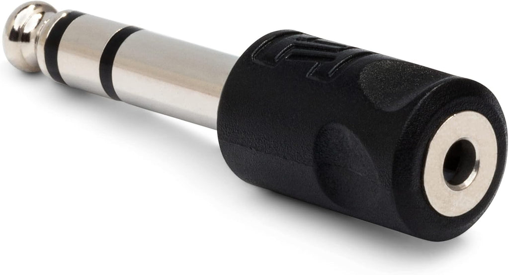 Hosa GPM-103 3.5 mm to 6.3 mm TRS adapter, in black