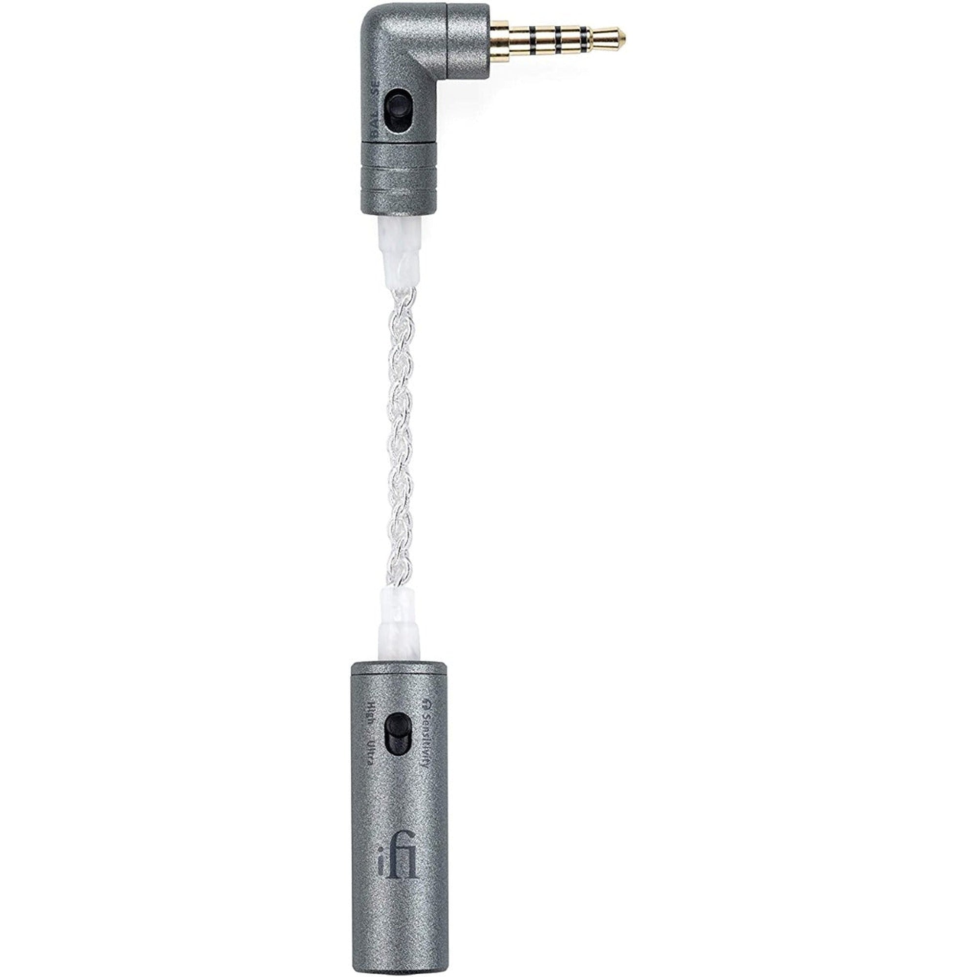 iFi Audio iEMatch+ headphone adapter and splitter device with compact design and multiple connection ports for enhanced audio.