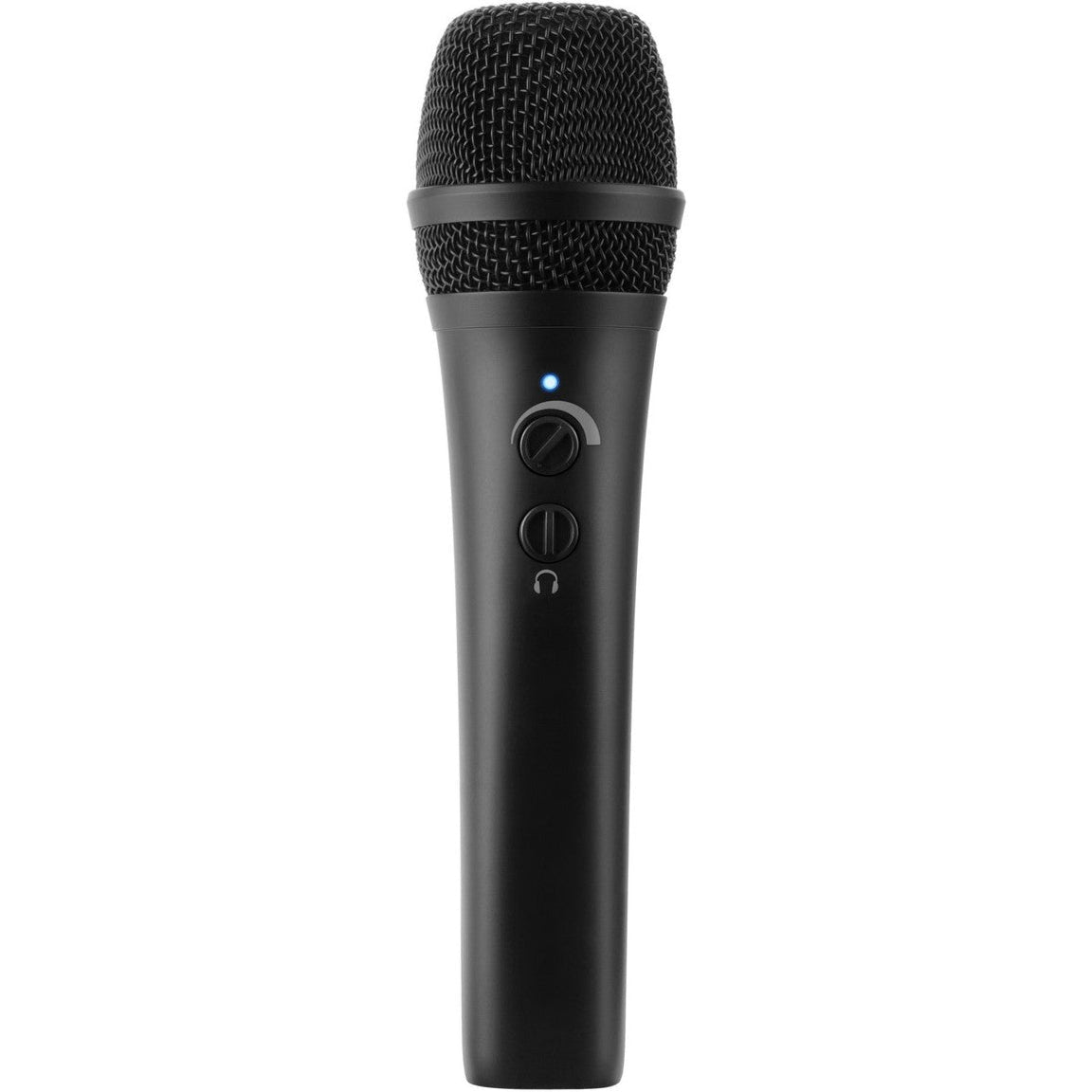 IK Multimedia iRig Mic HD 2 portable microphone for iOS and Android devices, featuring a compact design and adjustable gain.