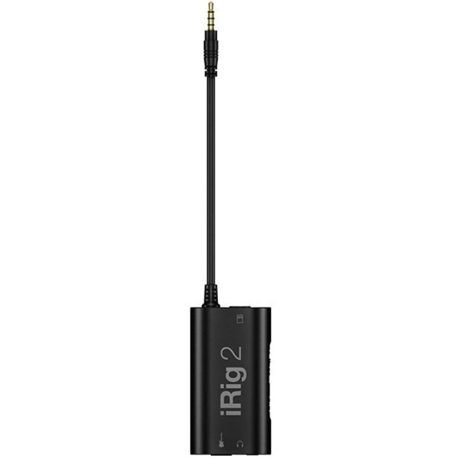 IK Multimedia iRig 2 mobile guitar interface, in black