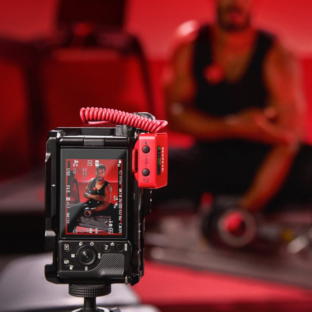 Rode Wireless GO 3 wireless microphone system with compact transmitters and receiver, ideal for professional audio recording.