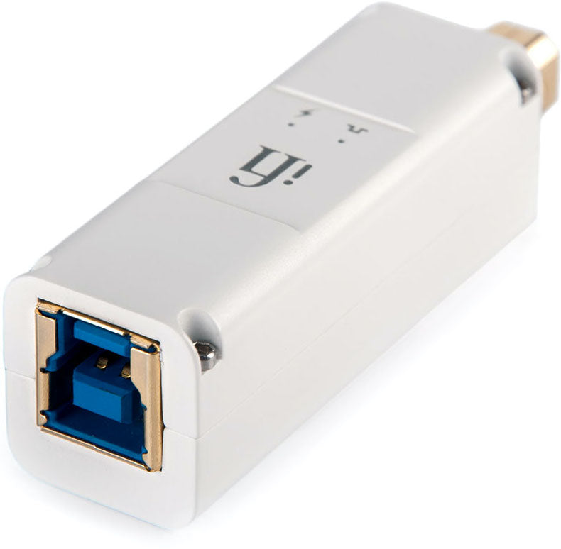 SilentPower iPurifier3 noise filter and conditioner device, compact and sleek for improving air quality and reducing noise.