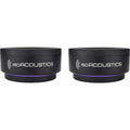 IsoAcoustics ISO-Puck 76 studio monitor stand isolator with black rubber surface and compact design for vibration isolation.