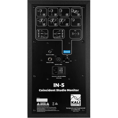 Kali Audio IN-5 active nearfield monitor, lifestyle setup, in black