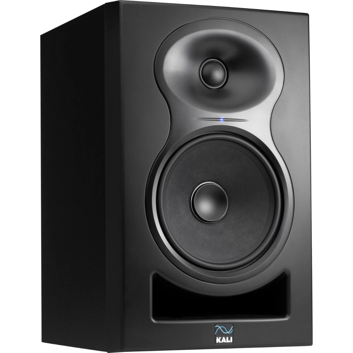 Kali Audio LP-6 V2 active studio monitor, in black, front view