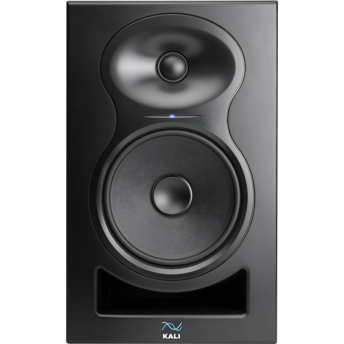 Kali Audio LP-6 V2 active studio monitor, in black, lifestyle setting