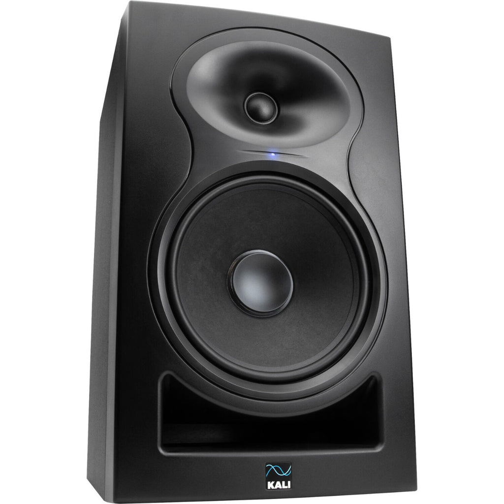 Kali Audio LP-8 V2 active nearfield monitors, in black, front view