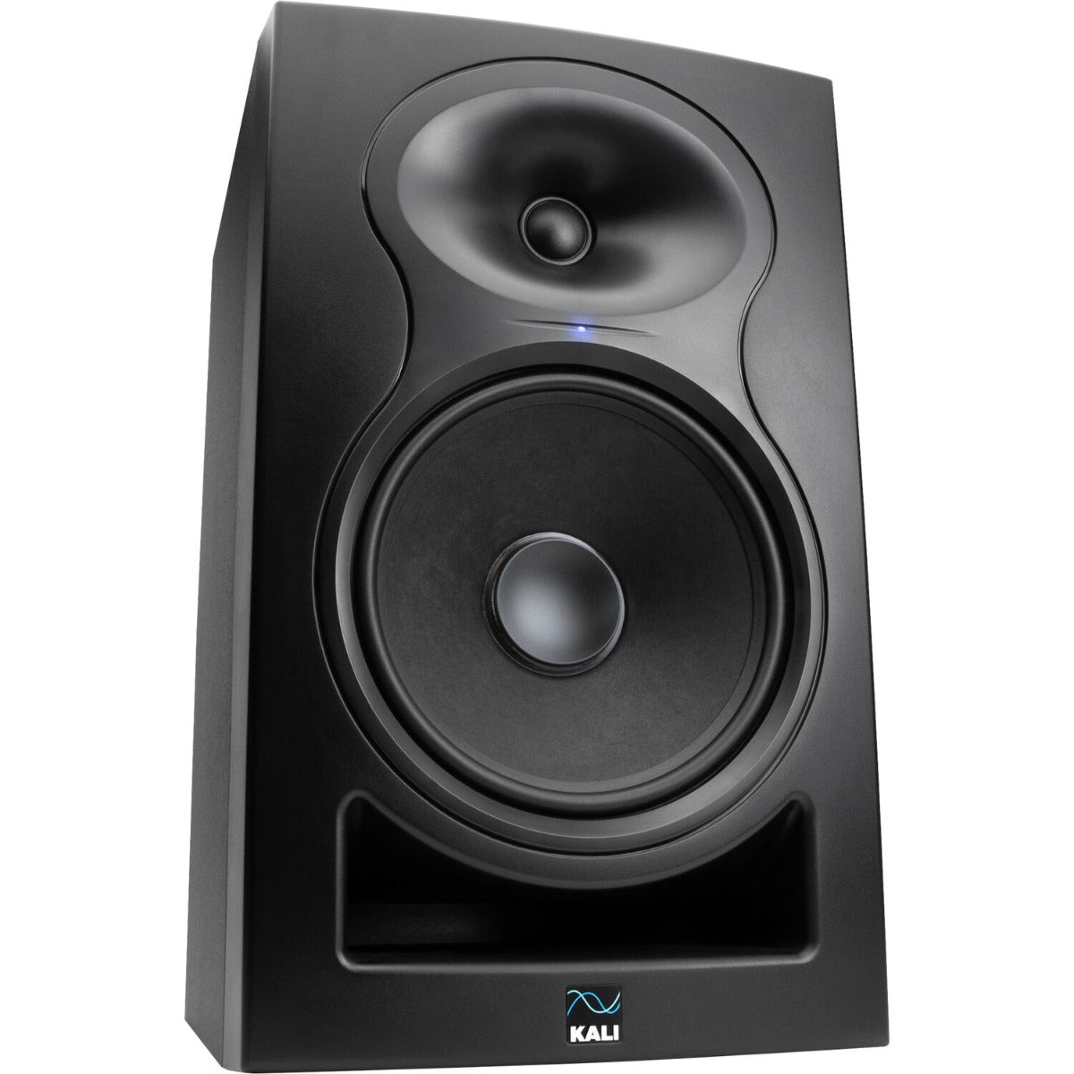 Kali Audio LP-8 V2 active nearfield monitors, in black, front view