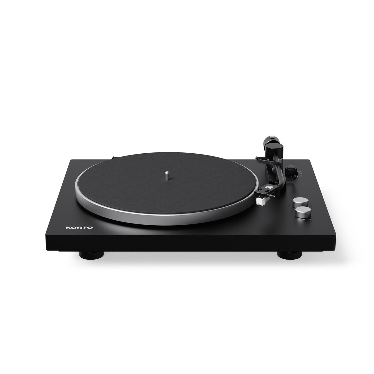 Kanto Audio OBI3 Gen 2 turntable, Black, front view
