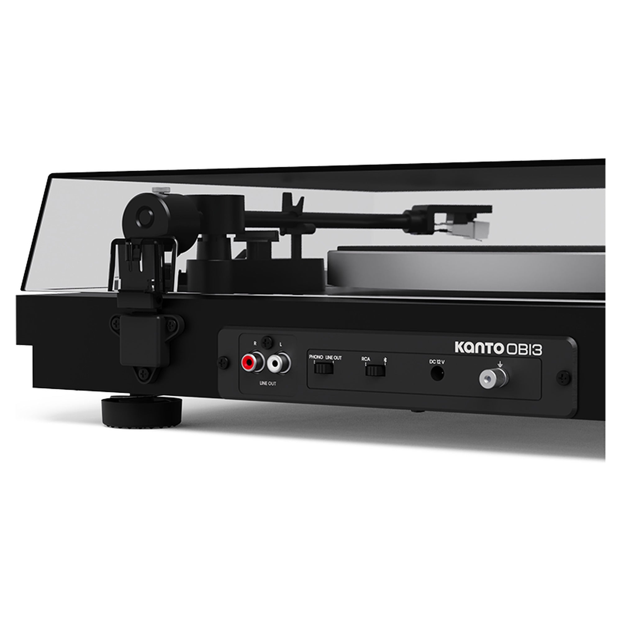 Kanto Audio OBI3 Gen 2 turntable, Black, rear connections
