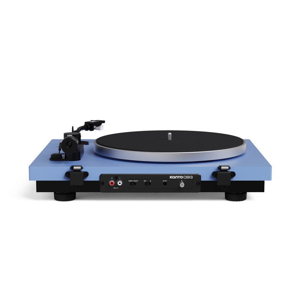 Kanto Audio OBI3 Gen 2 turntable, Ice Blue, rear connections