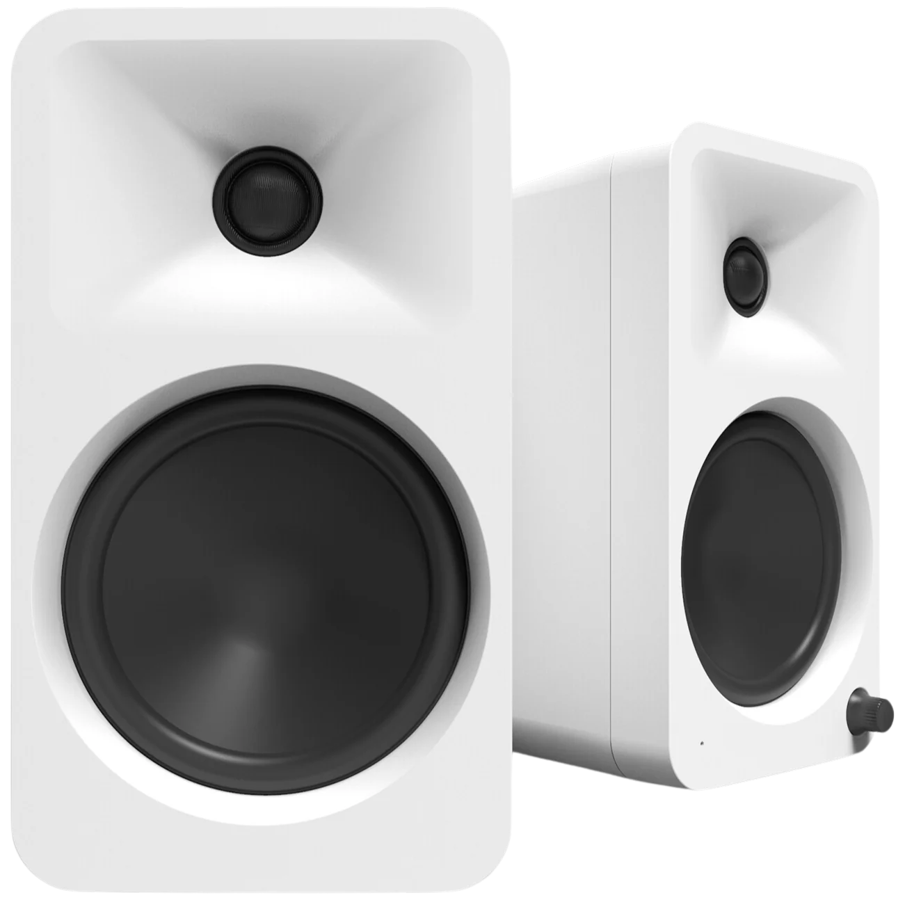 Kanto Audio Ora 4 desktop speakers, black front view 3