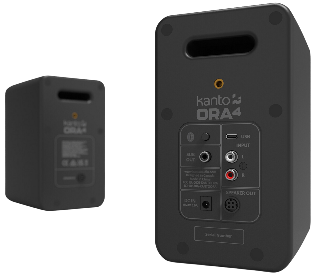 Kanto Audio Ora 4 desktop speakers, black size view