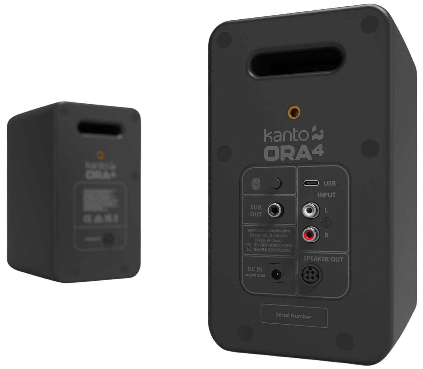 Kanto Audio Ora 4 desktop speakers, black size view
