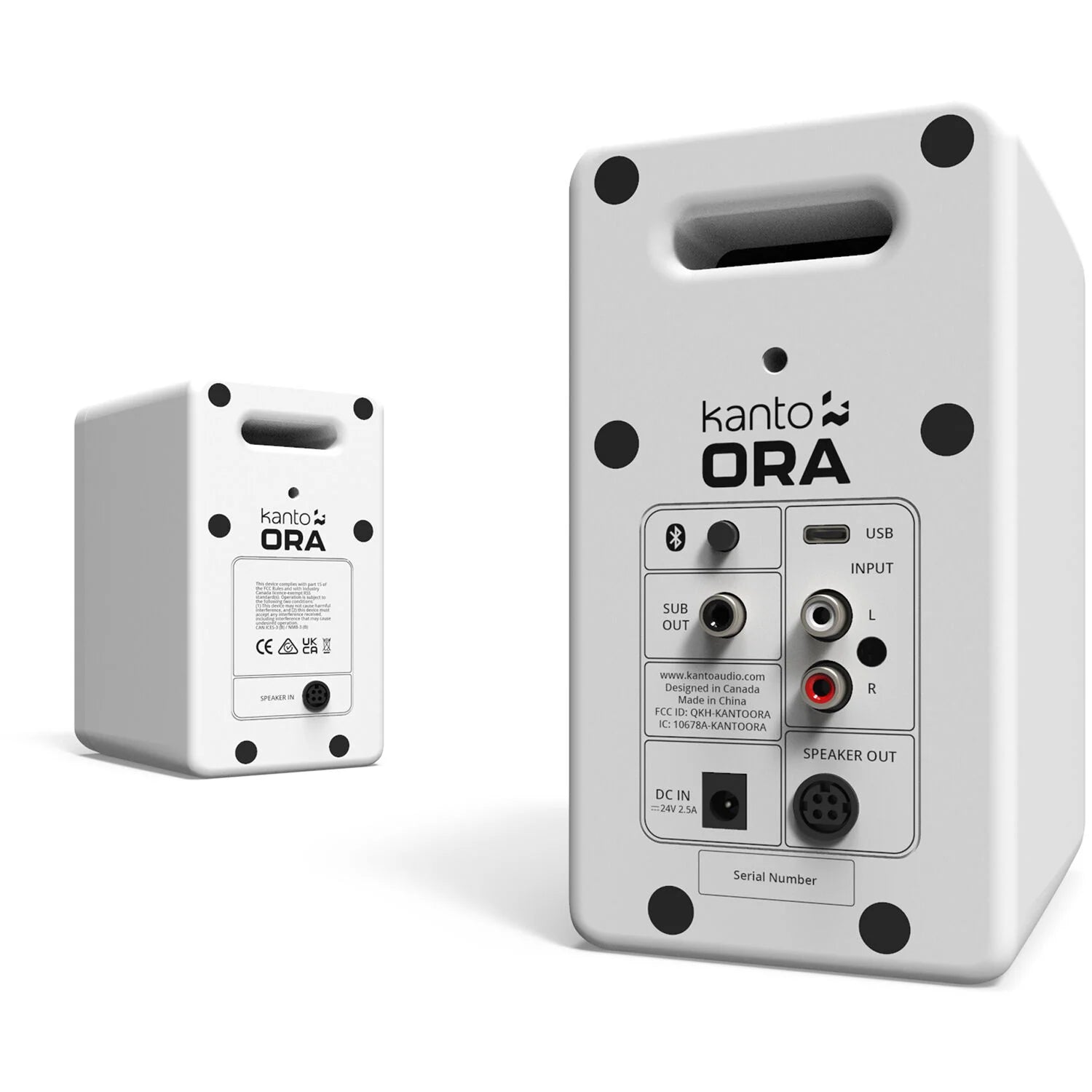 Kanto Audio Ora desktop speakers, in black