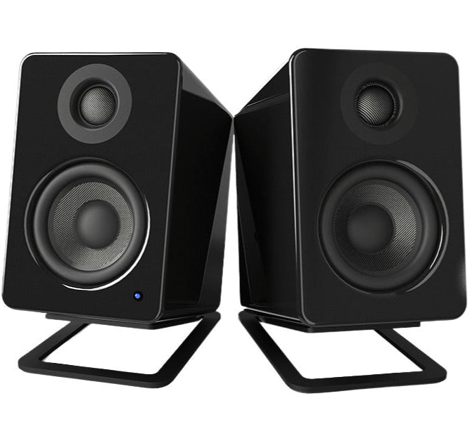 Kanto Audio S2 desktop speaker stands, in black