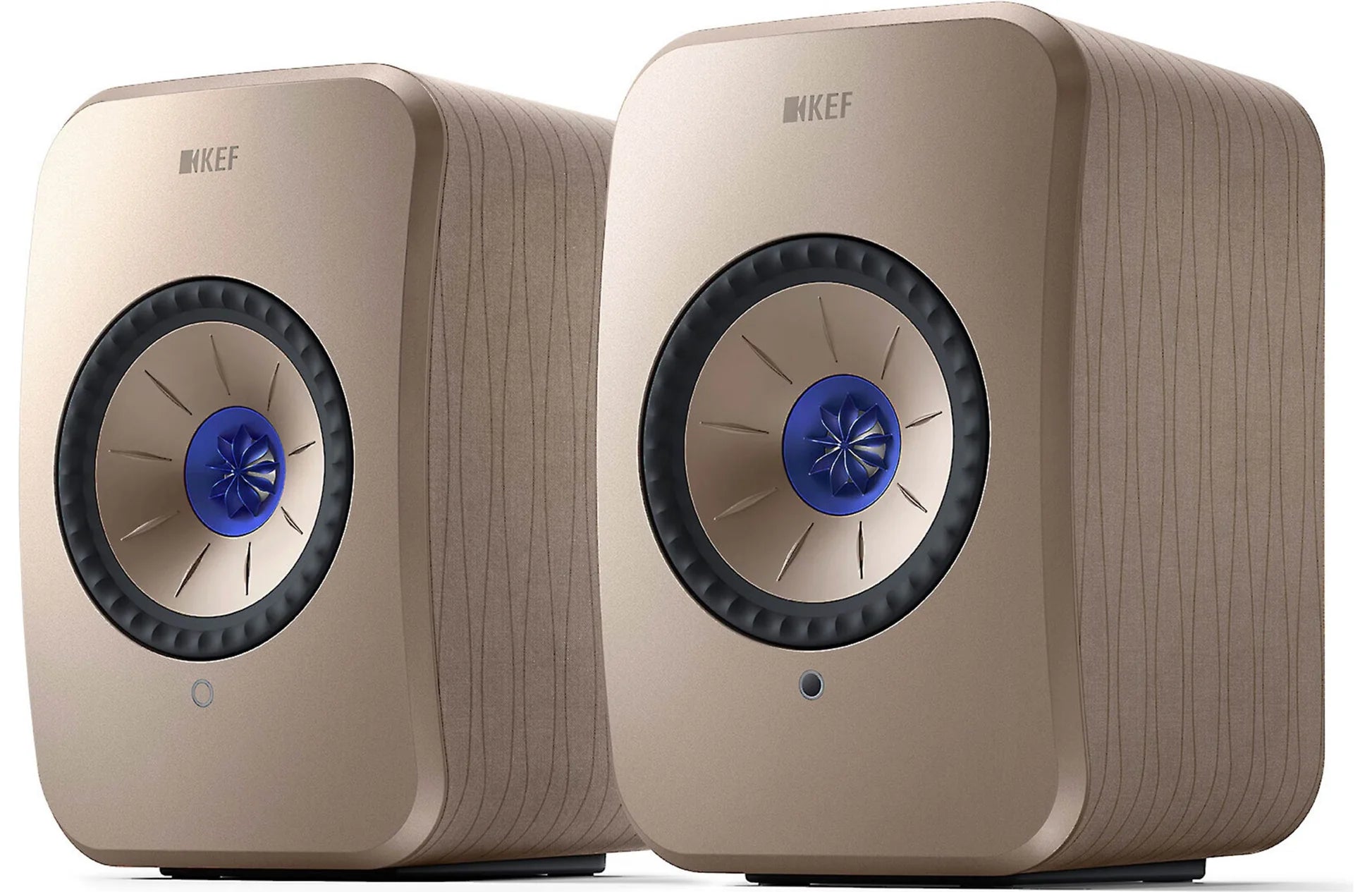 KEF LSX II, active bookshelf speakers, front, carbon black