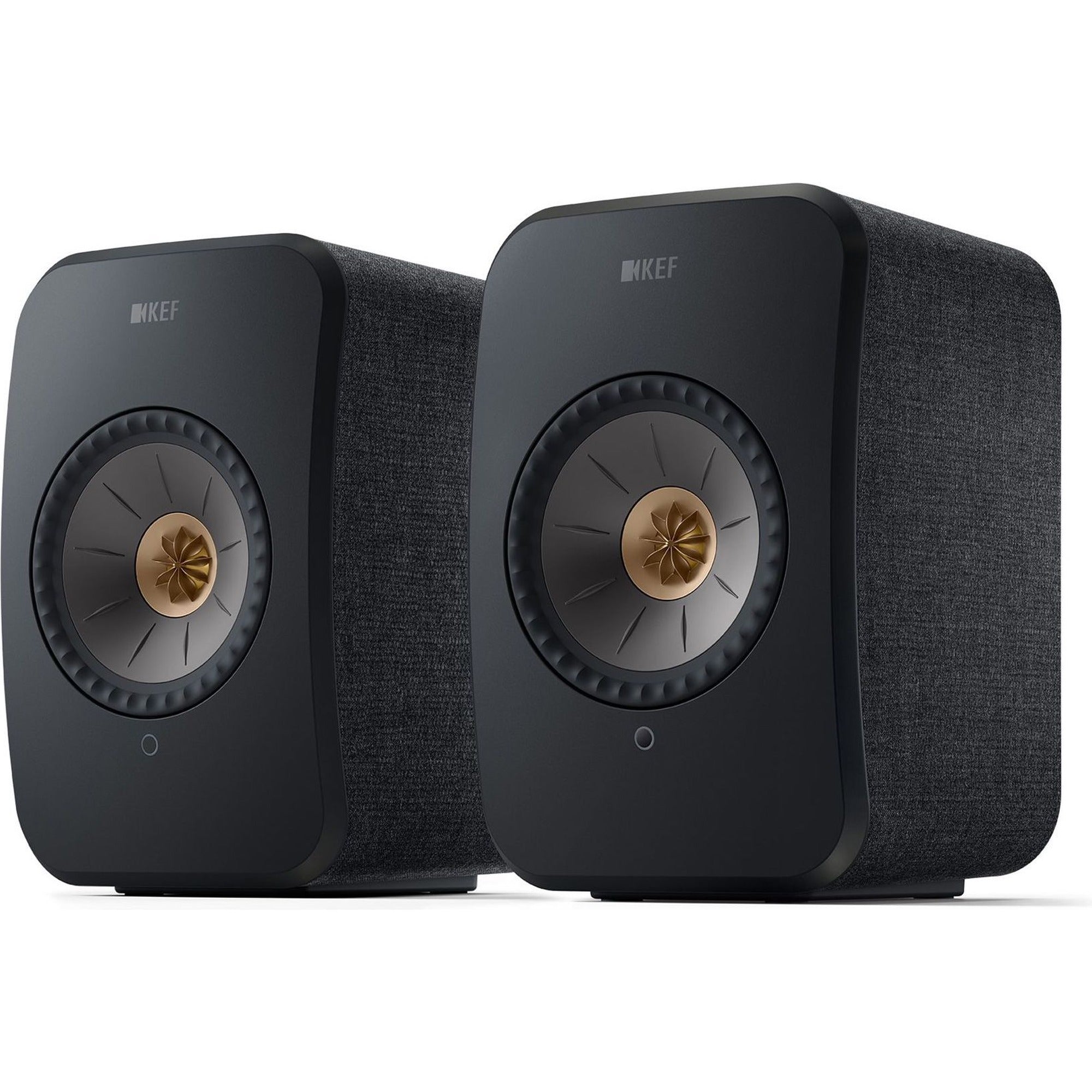 KEF LSX II, active bookshelf speakers, carbon black