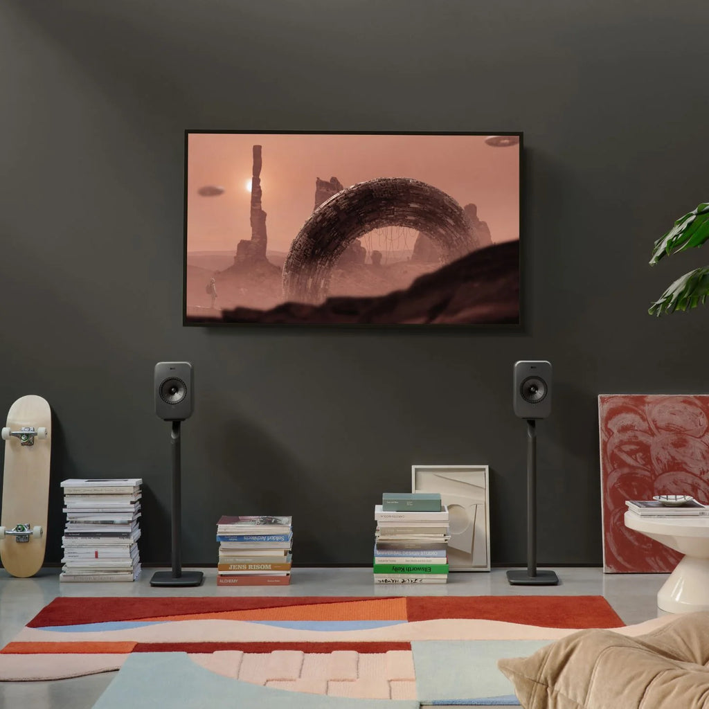 KEF LSX II LT active wireless bookshelf speakers, grey