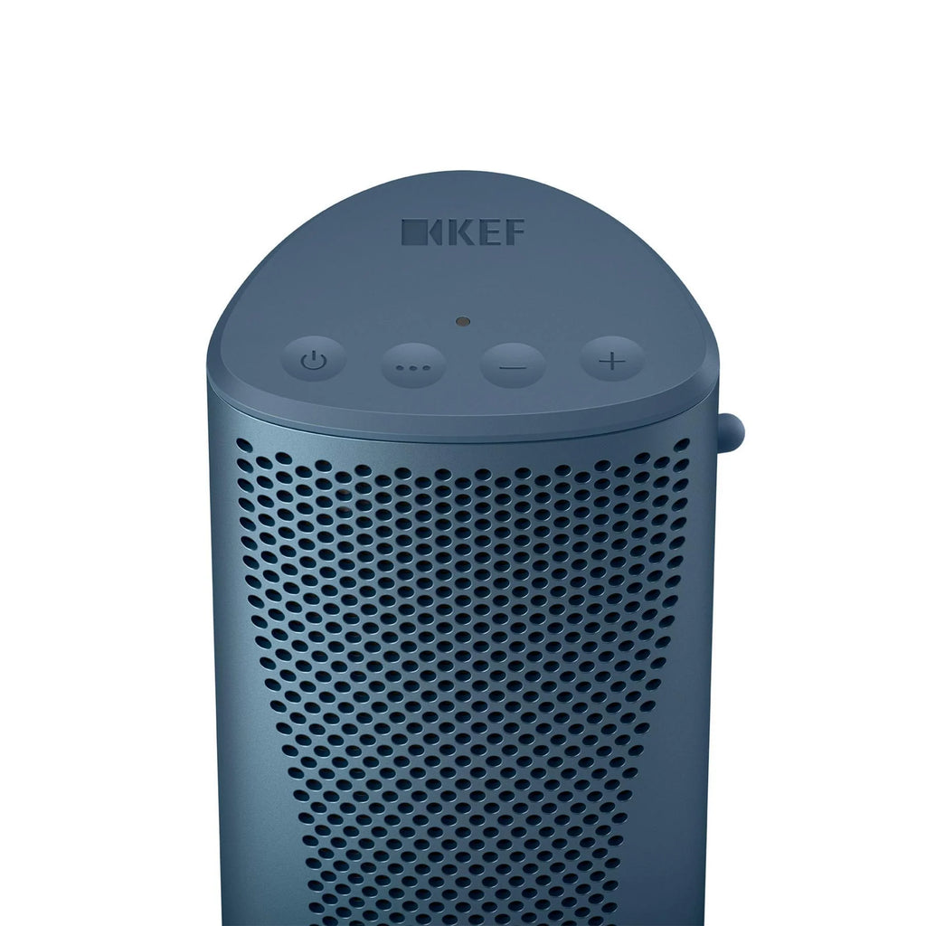 KEF Muo portable speakers, blue top view 2