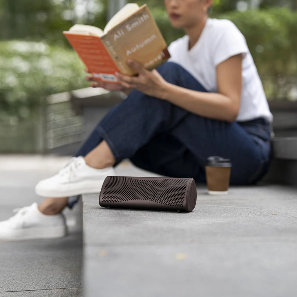 KEF Muo portable speakers, brown alternate view 15