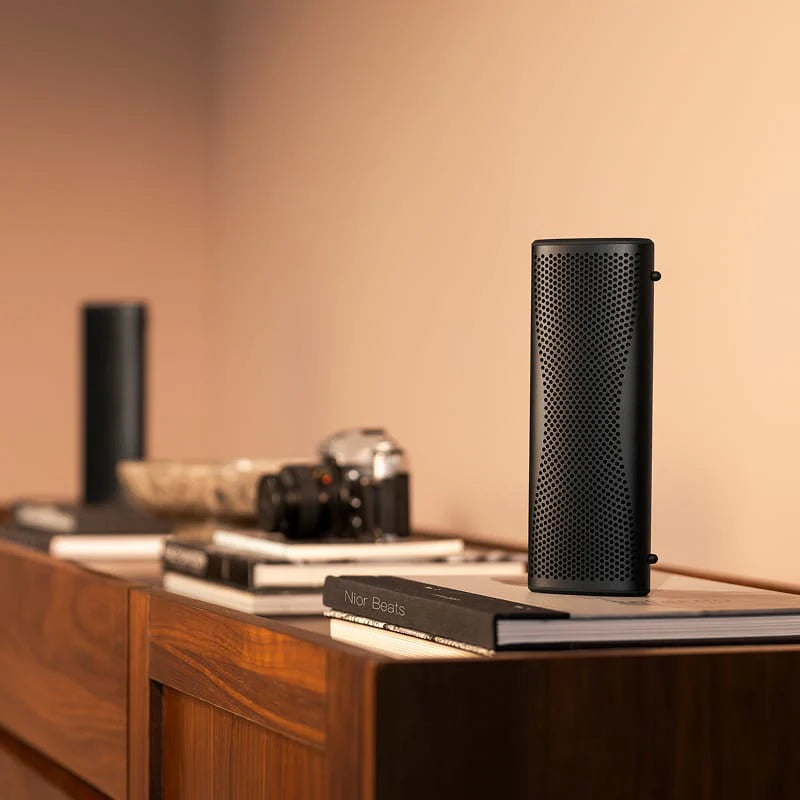 KEF Muo portable speakers, lifestyle shot