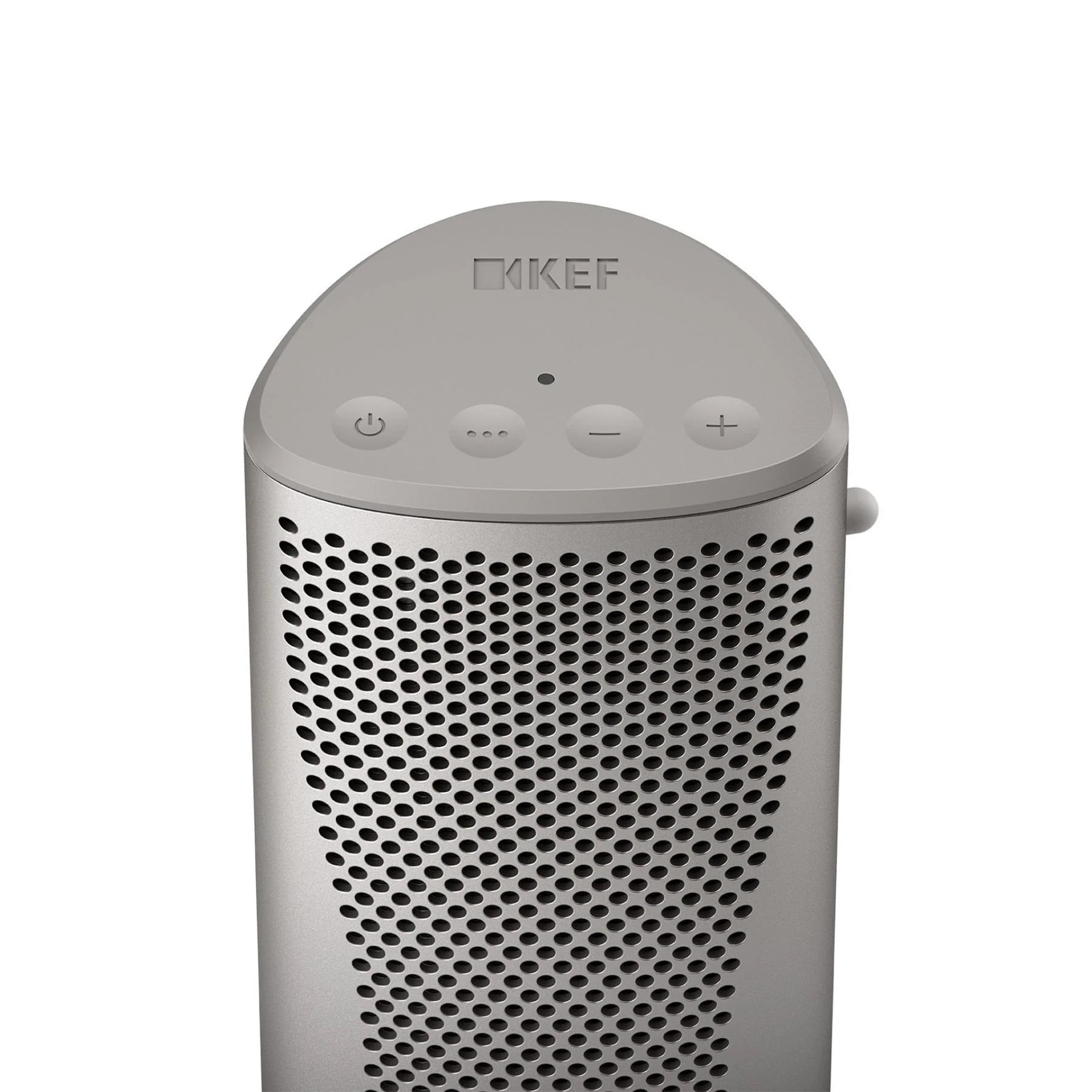 KEF Muo portable speakers, silver top view