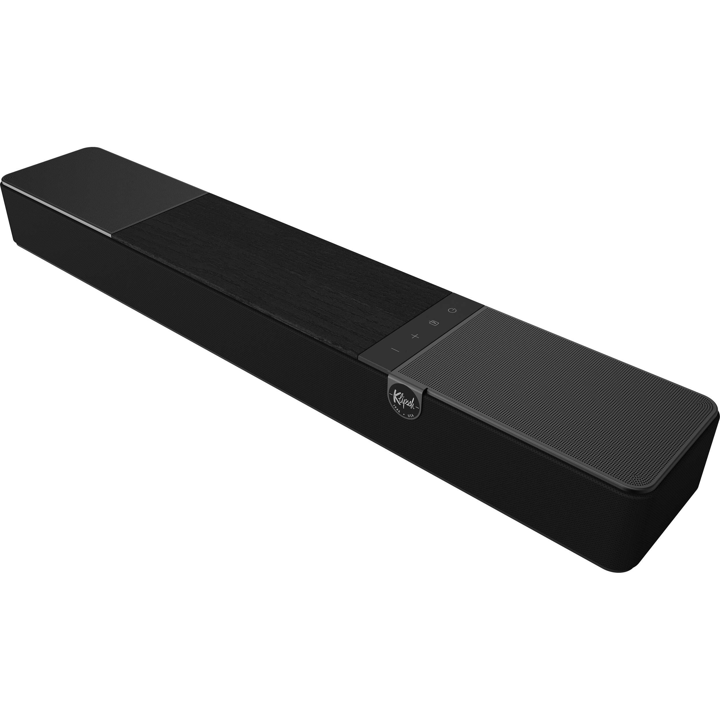 Klipsch Flexus Core 100 soundbar, angled hero view of black.