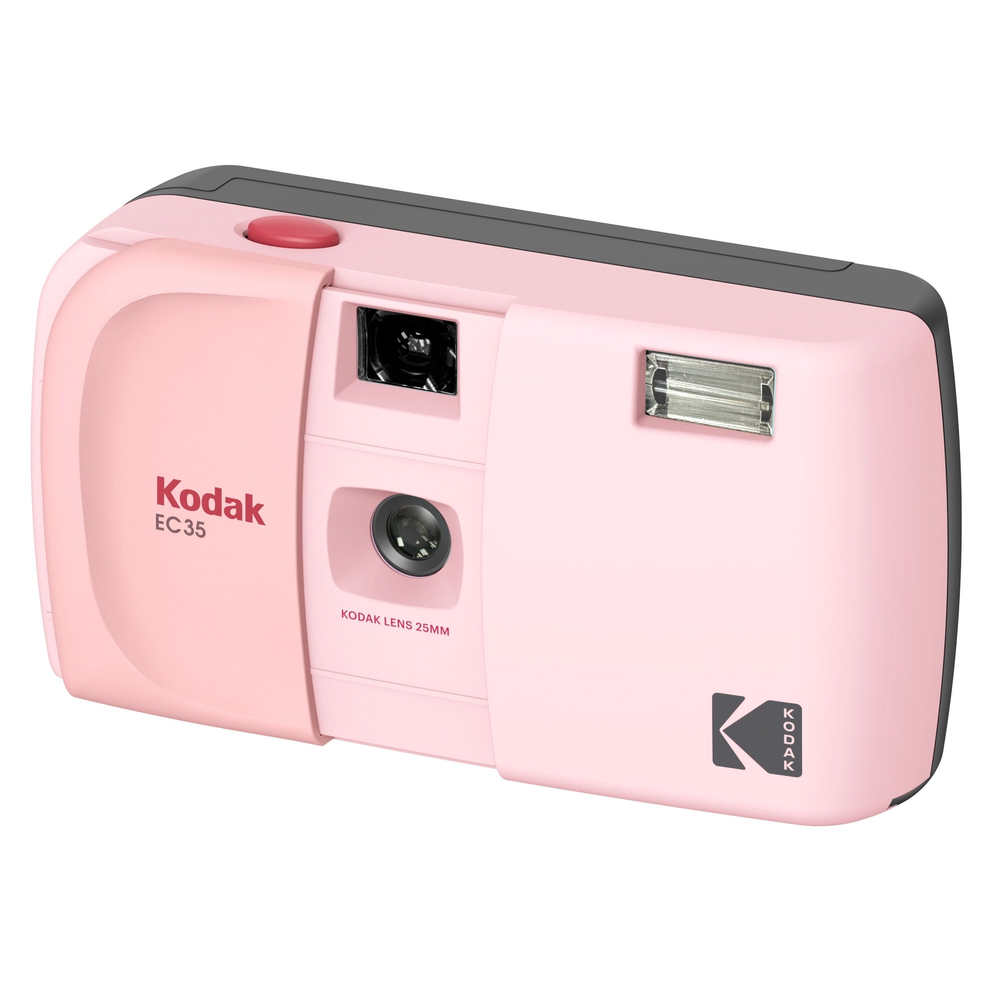 Kodak EC35 film camera in Blush Pink, three-quarter front view