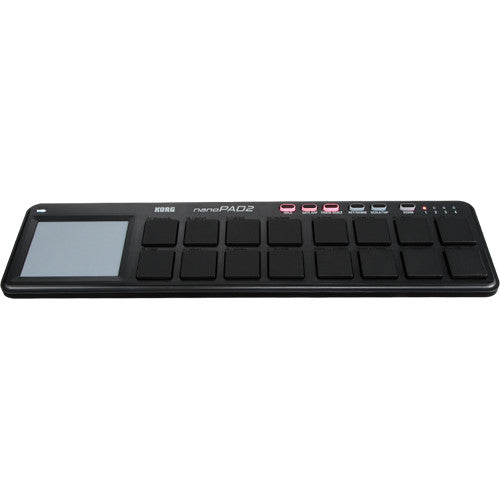 Korg NanoPad2 midi controllers, black close up