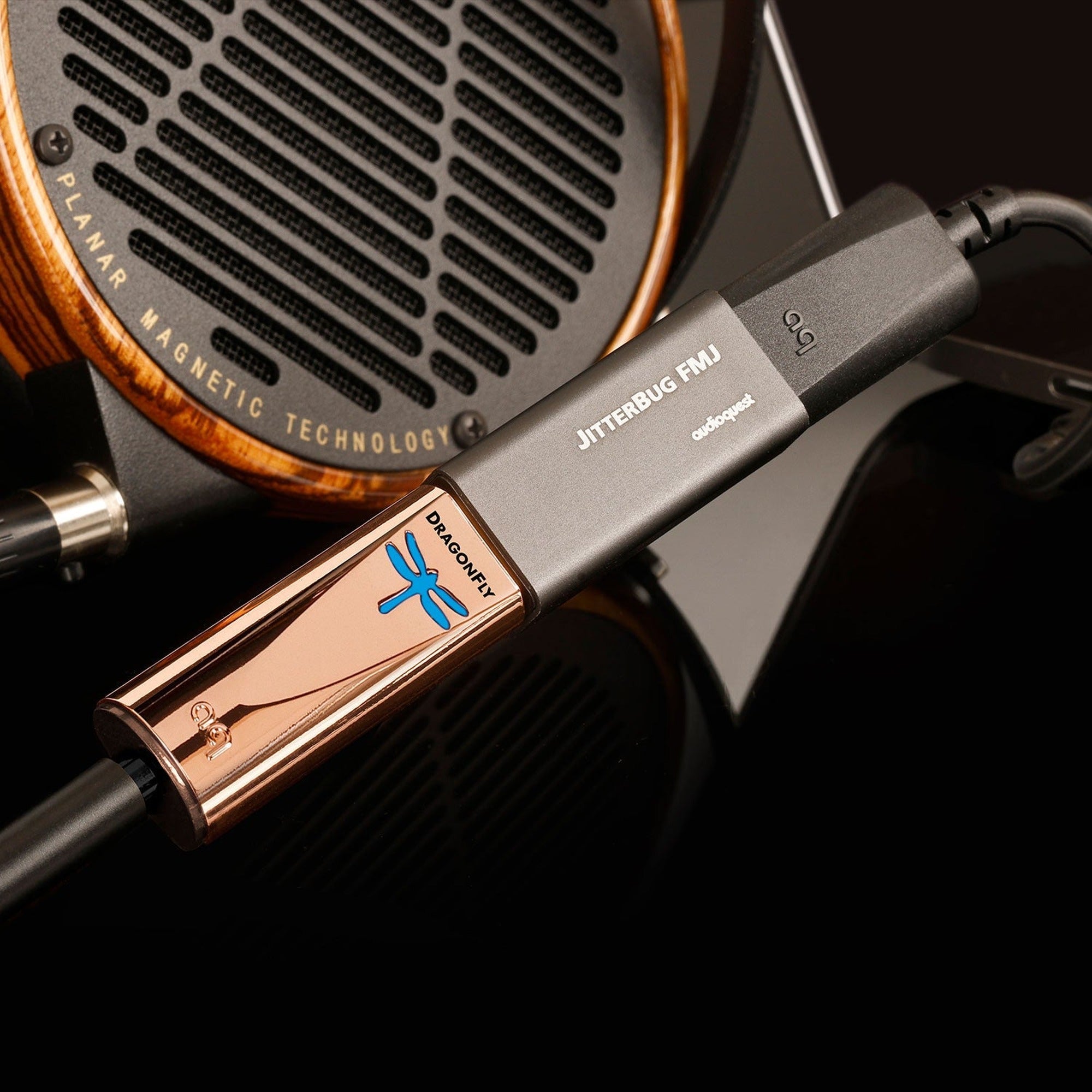 AudioQuest DragonFly Copper with planar headphones