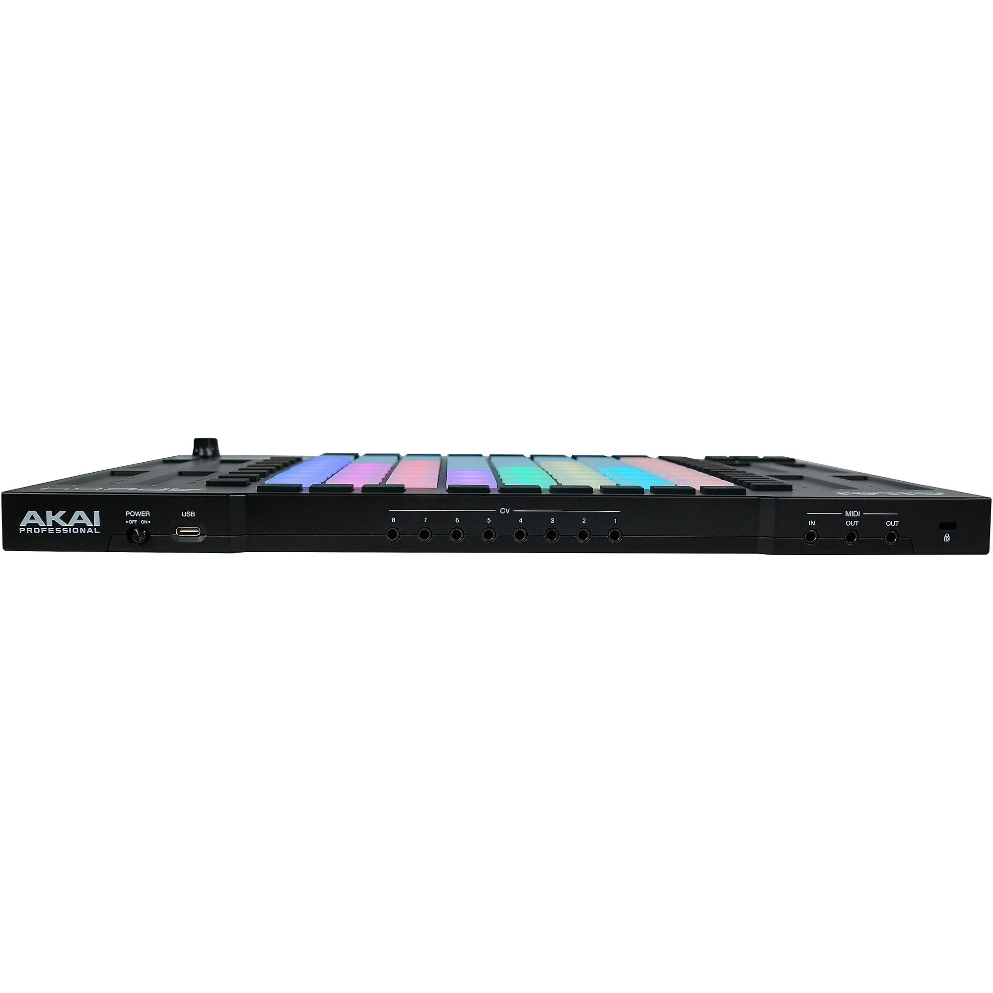 Akai Professional APC64 MIDI controller with 64 pads, knobs, and buttons for music production and live performance.
