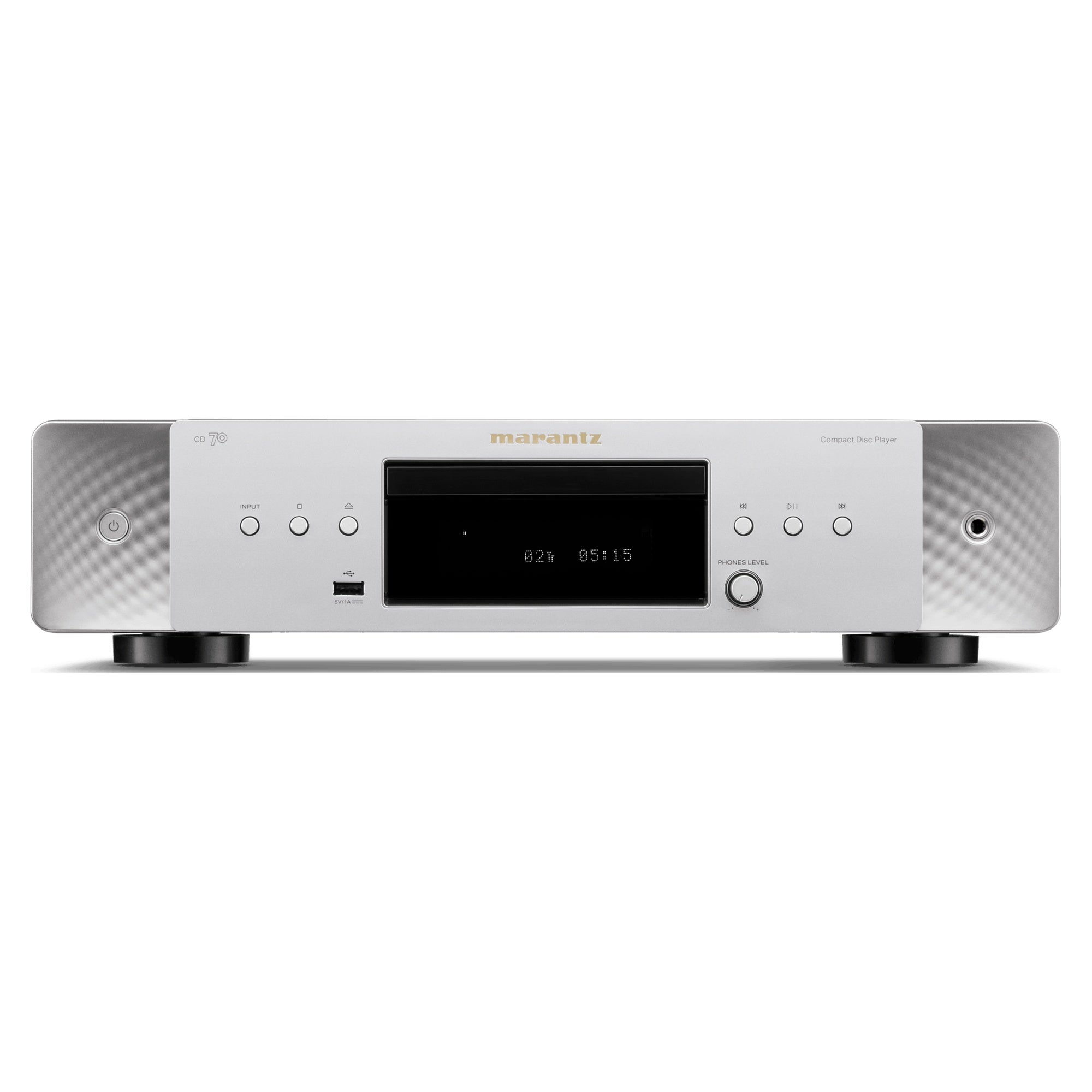 Marantz CD 70 Silver-Gold, front panel with disc tray and USB input