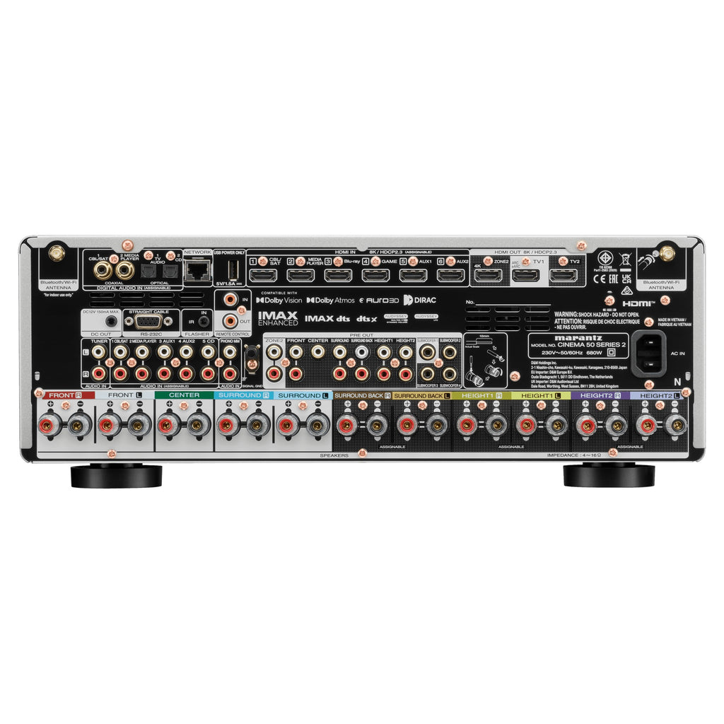 Marantz CINEMA 50 Series 2, Silver Gold, rear connections