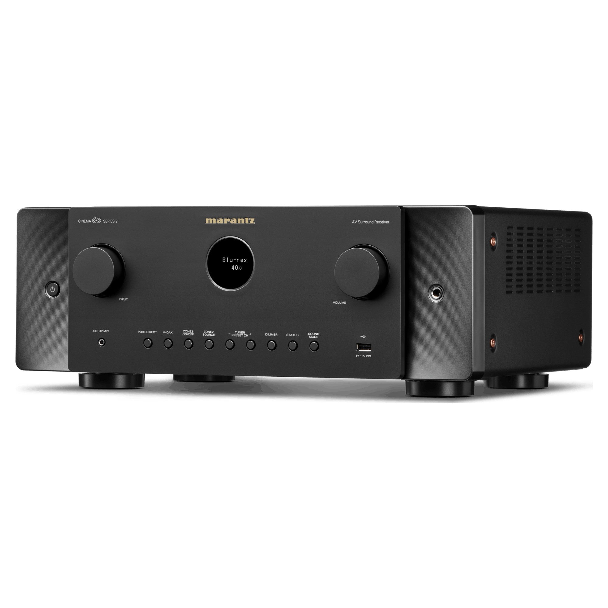 Marantz CINEMA 60 DAB Series 2, Black, angled view