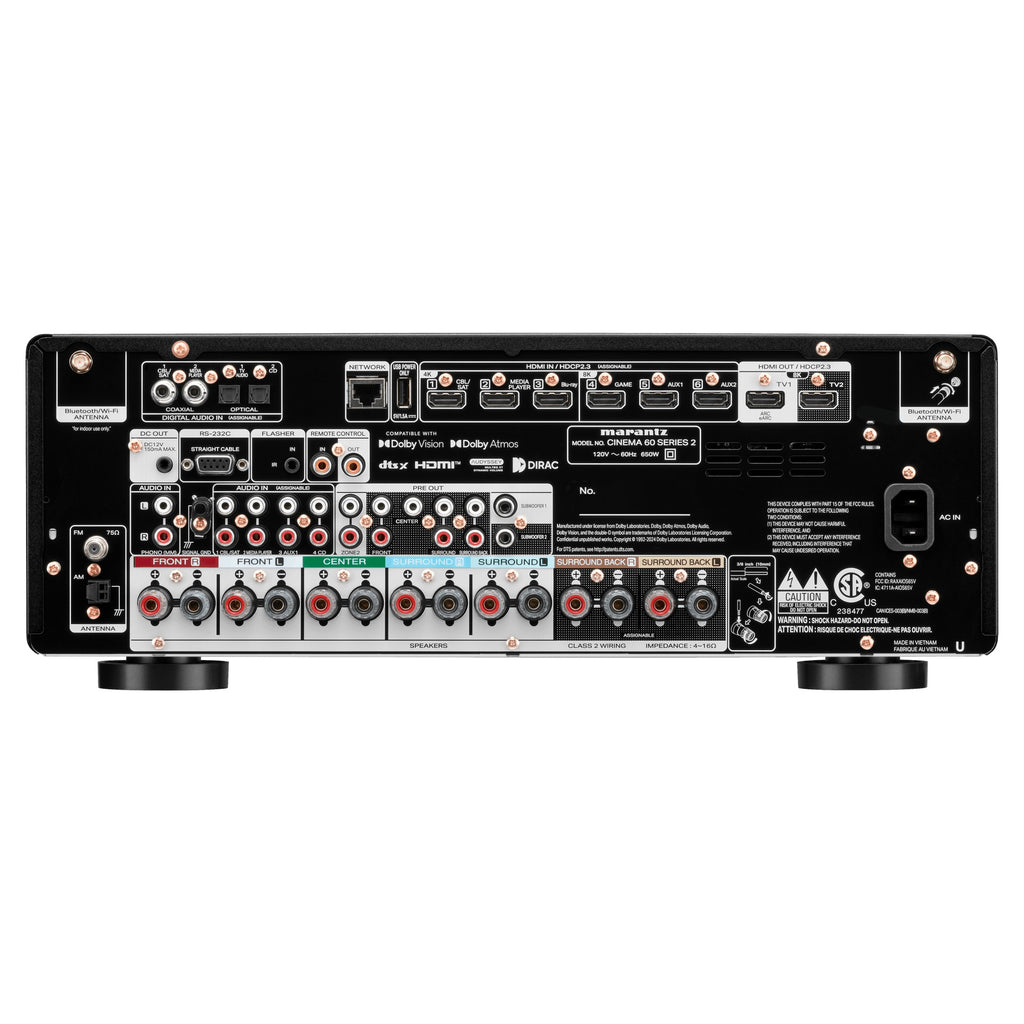 Marantz CINEMA 60 DAB Series 2, Black, rear connections
