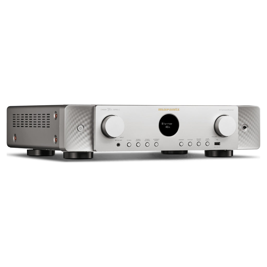 Marantz CINEMA 70s Series 2, Silver Gold, angled view