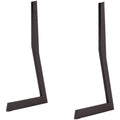 Black Megasonus POLYLEG acoustic panel leg set for Poly Series panels, featuring durable, adjustable supports for soundproofing.