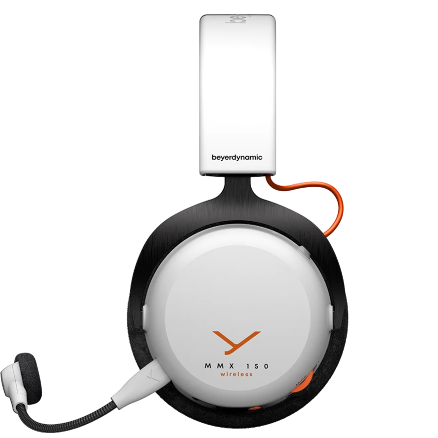 Beyerdynamic MMX 150 Wireless gaming headset, front view in Arctic White