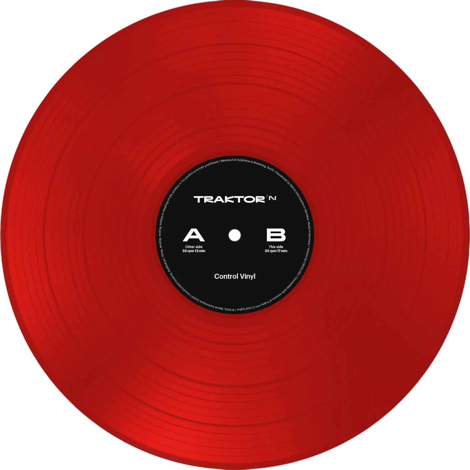 Native Instruments Traktor Control Vinyl timecode vinyls, red alternate view 3