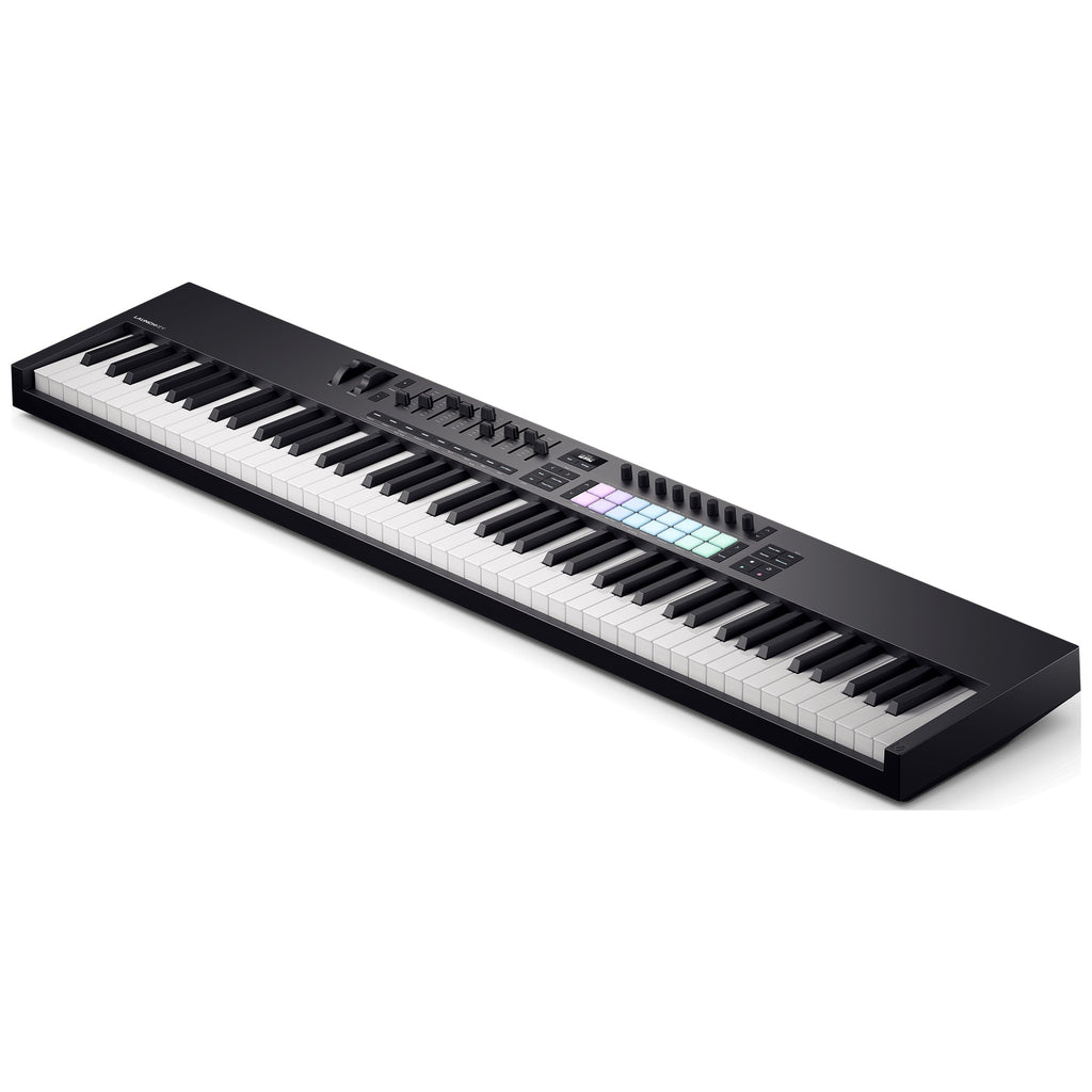Novation Launchkey 88 MK4, angled view from the right